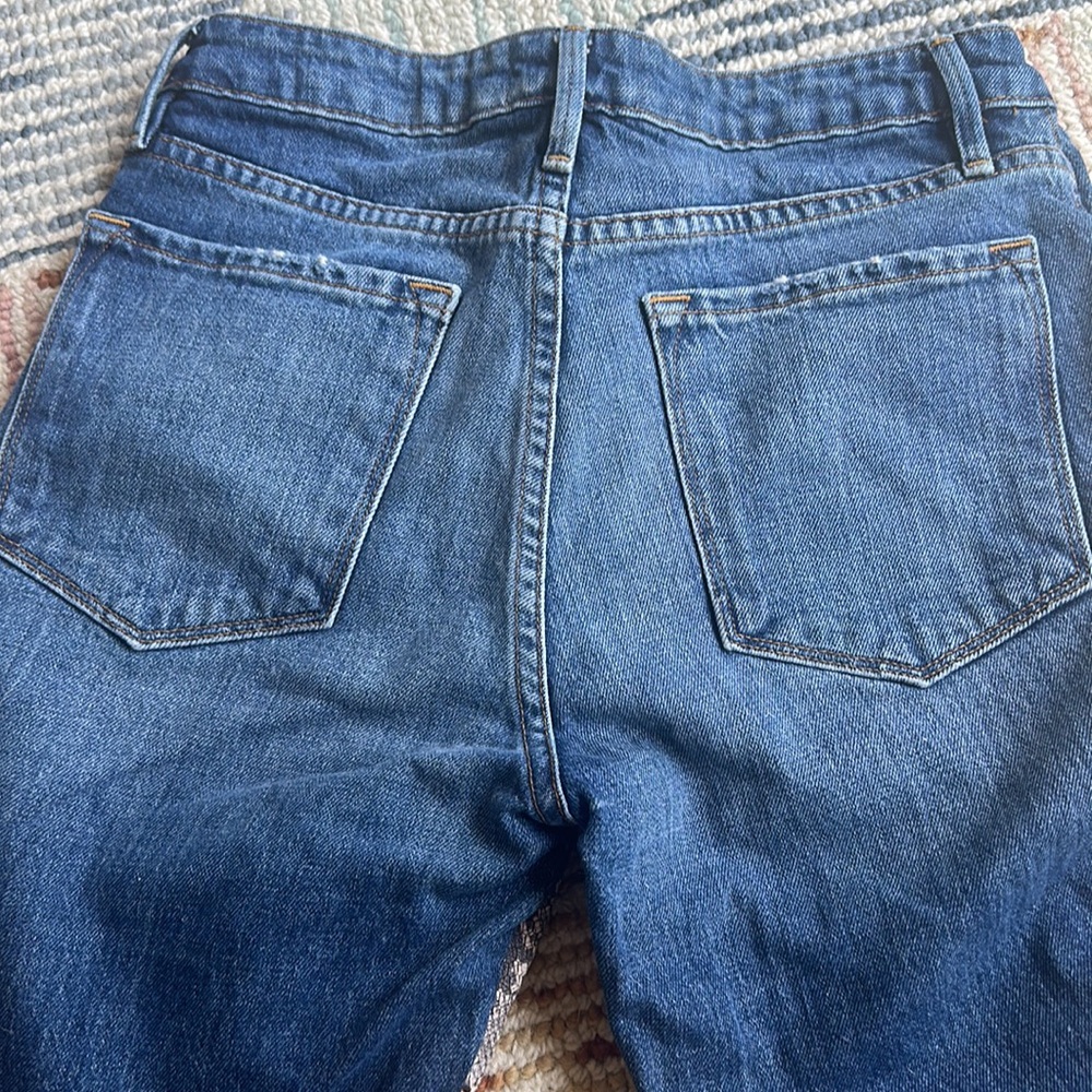 Frame Le Mini Boot Cut Patchwork Snake Skin Jeans - image 4